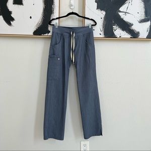 women's Heather Denim Kade - Cargo Scrub Pants - XS / Heather Denim. Figs.